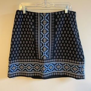 Patterned Blue Skirt